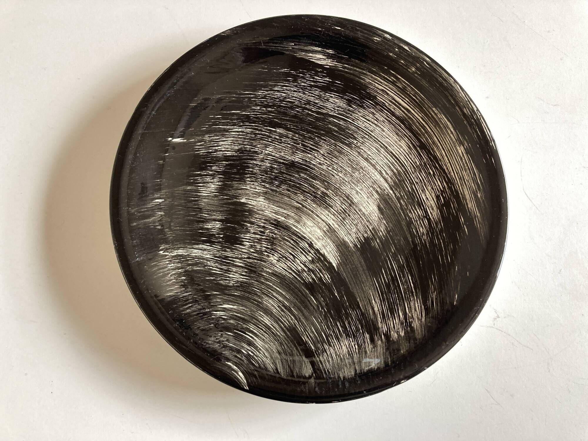Set of 6 plates Soulages Gulf Juan in Salins earthenware 1960