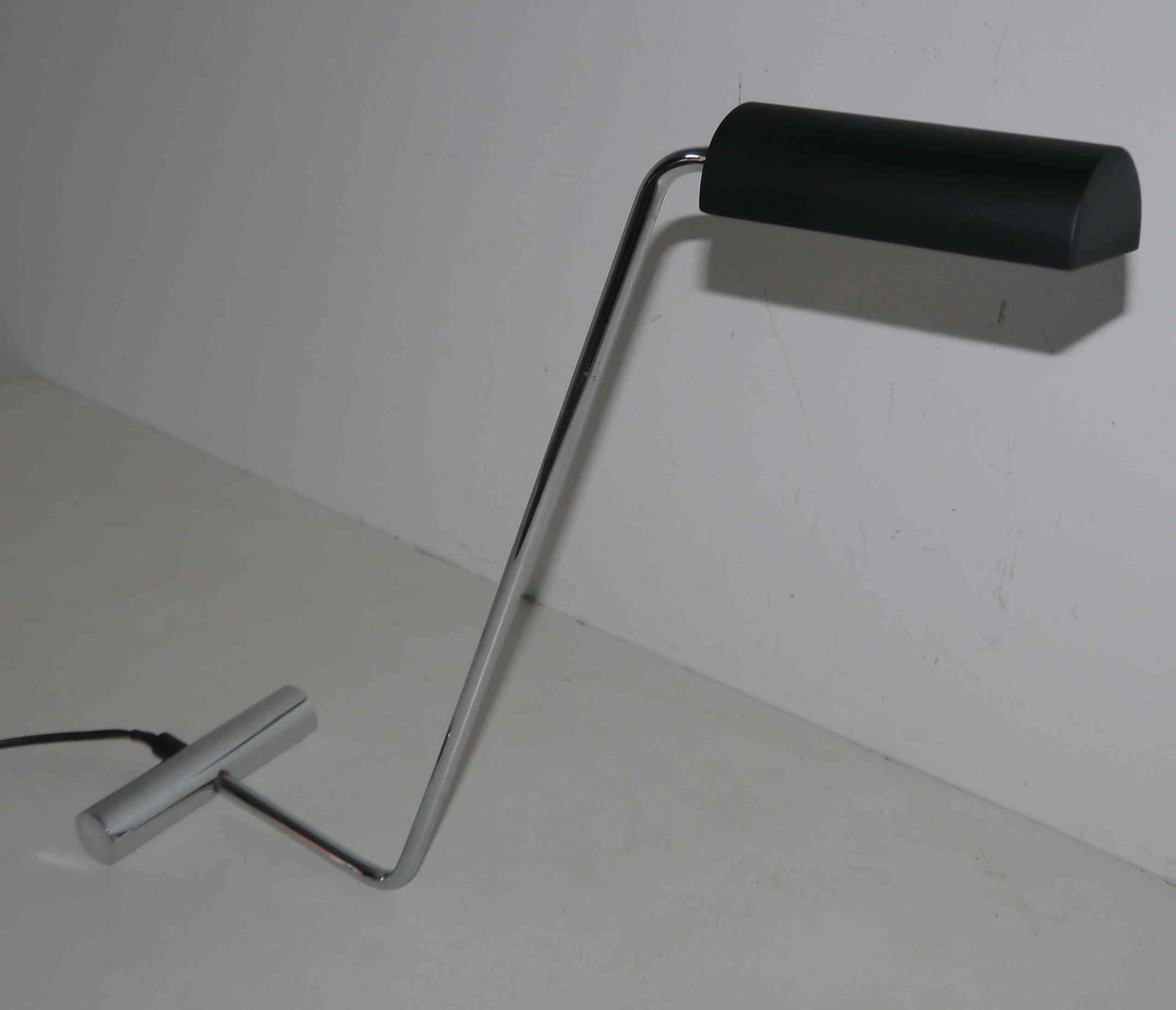 Italian design lamp 80's chrome and steel