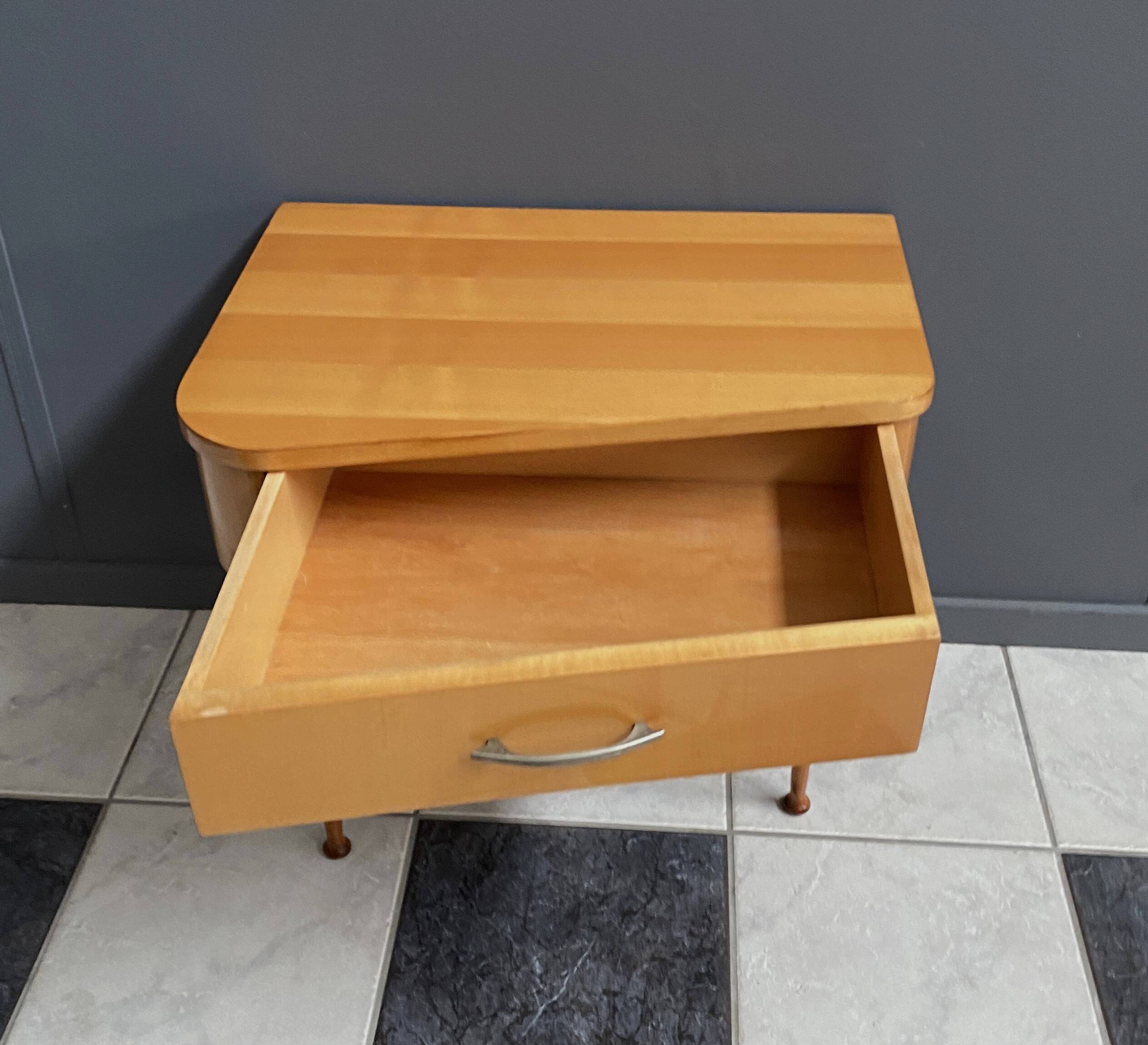small hallway cabinet in unusual shape 1960s