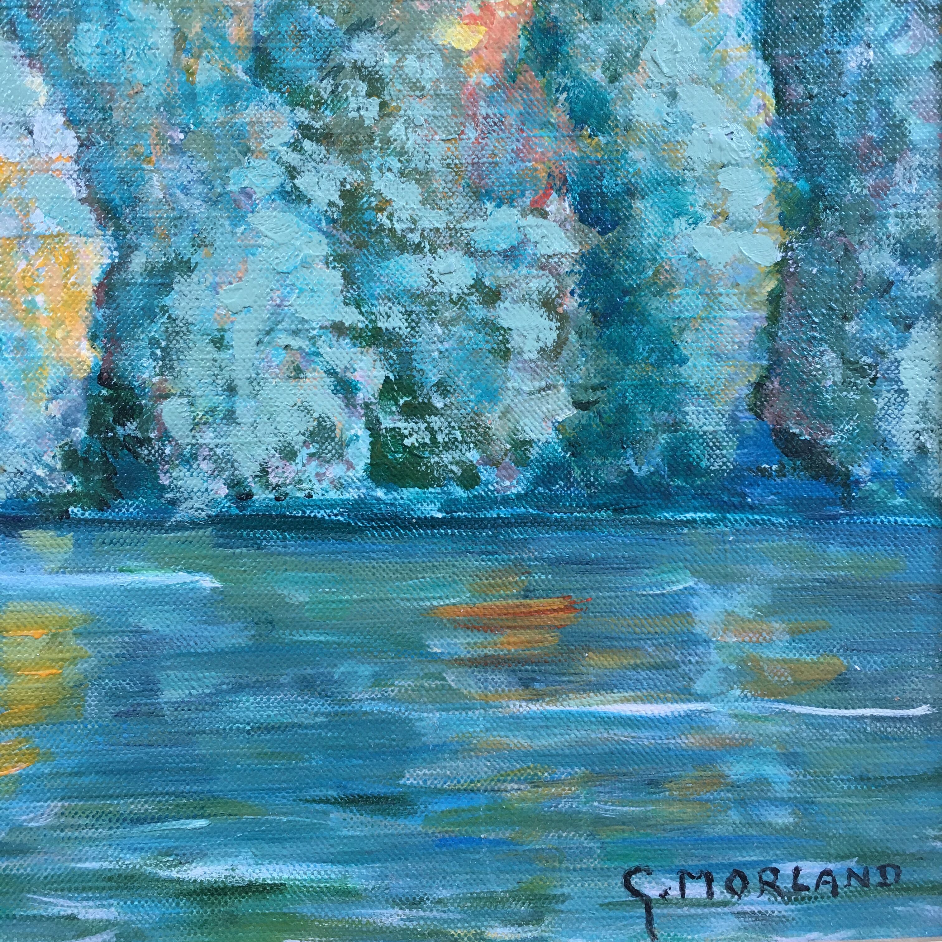 Painting of the Seine in the sun