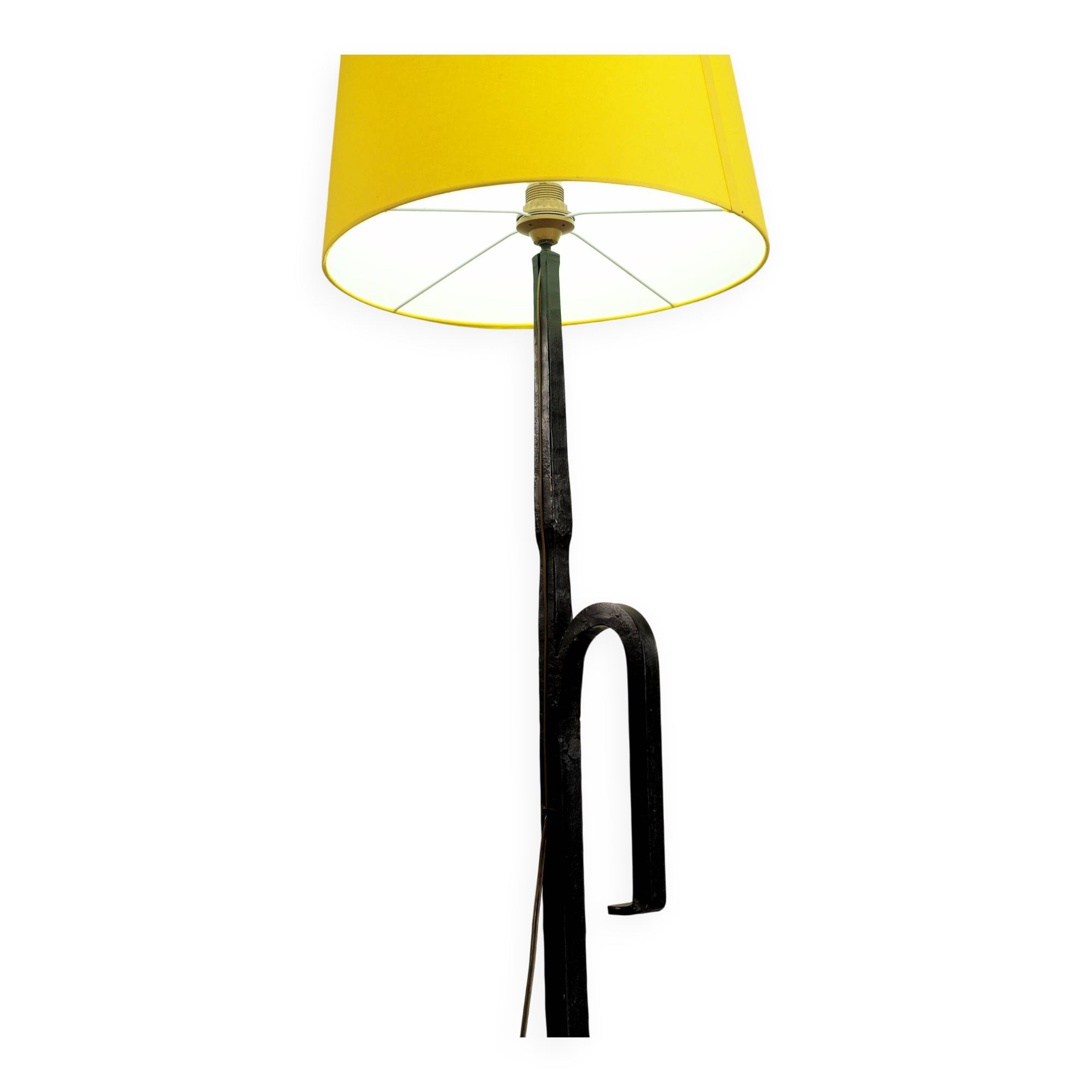 Modernist wrought iron floor lamp, 1960