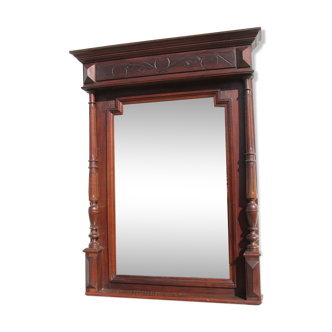 Ancient walnut mirror, 1900s, 100 x 70 cm