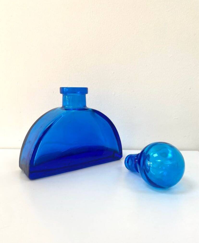 Antique XL bottle / Cobalt blue glass vase