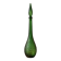 Large decorative vintage green glass carafe/bottle with relief – H57 cm