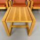 Ensemble salon en pin 3 fauteuils lounge et table design scandinave 70