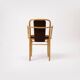 Set o 4 bentwood chairs in brown velvet by TON