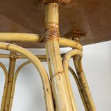 Round bamboo table