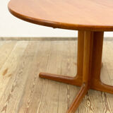 Extendable round mid century teak dining table, 1950s, Denmark