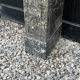 Directoire fireplace in grey marble Sainte-Anne, early 19th century