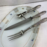 Service à gigot ancien ,en argent made in france