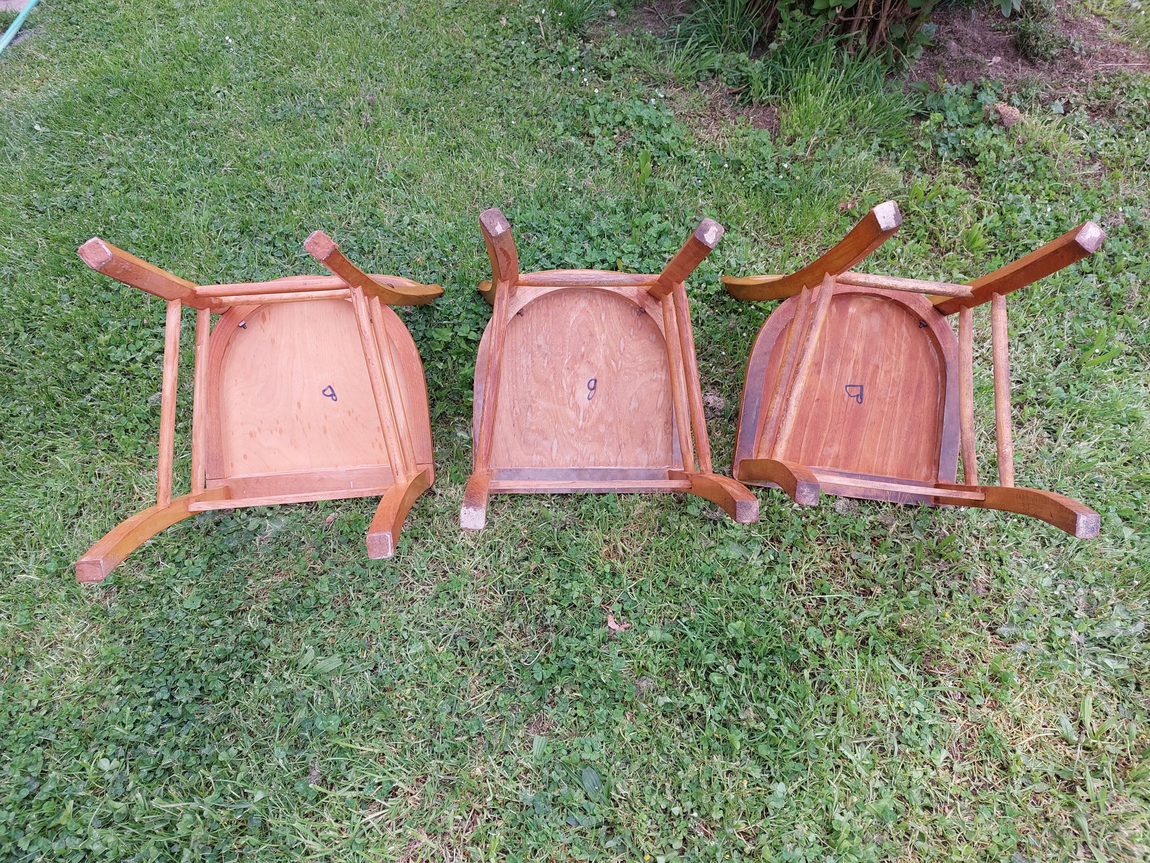 6 sanded bistro chairs