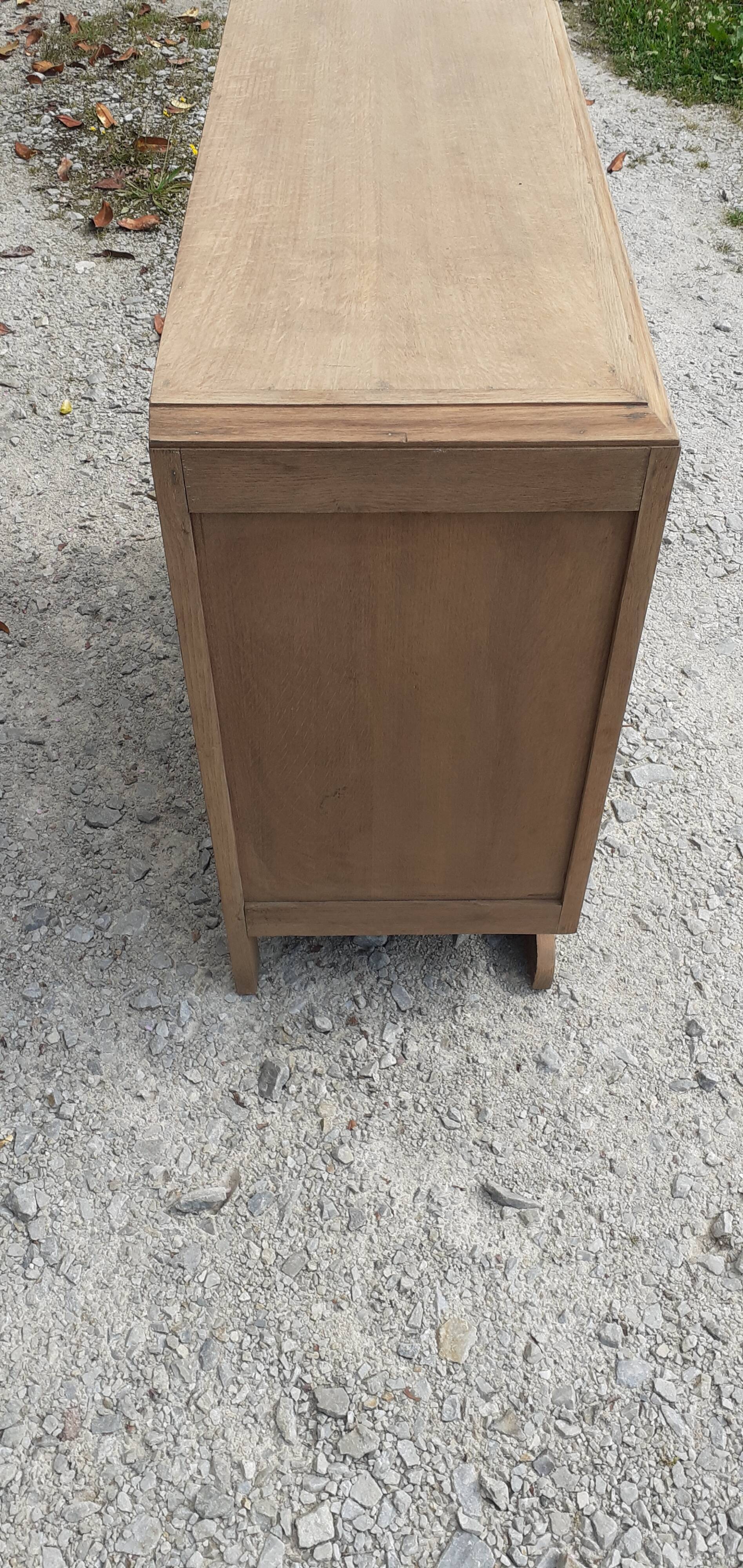 Chest of drawers 3 drawers art deco wood raw