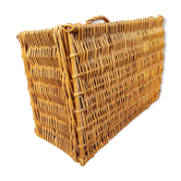 Panier valise en osier
