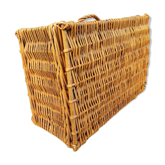 Panier valise en osier