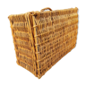 Wicker suitcase basket