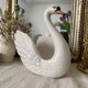 Vintage ceramic grand swan, antique carafe.
