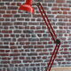 Lampe architecte RDA rouge 70's