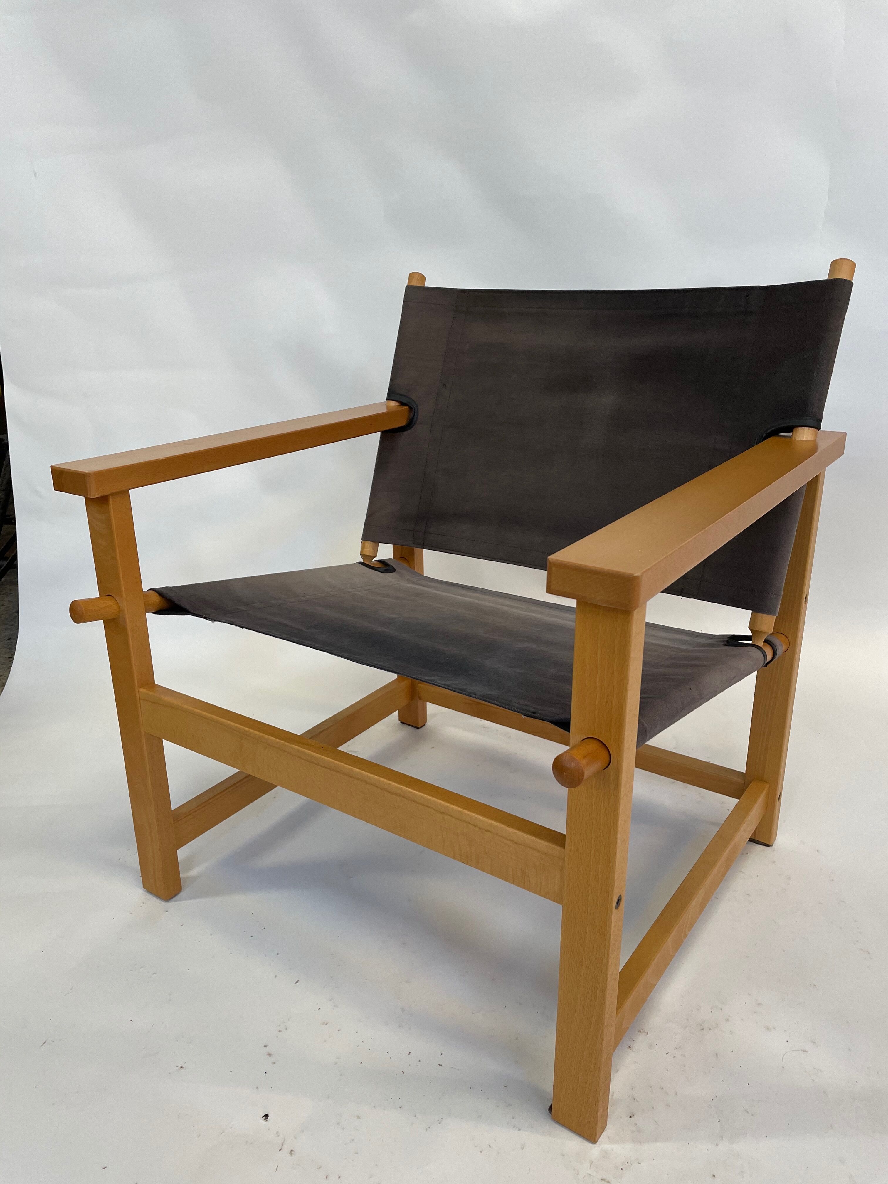 Vintage Safari Chair 1980s Hyllinge Møbler Denmark