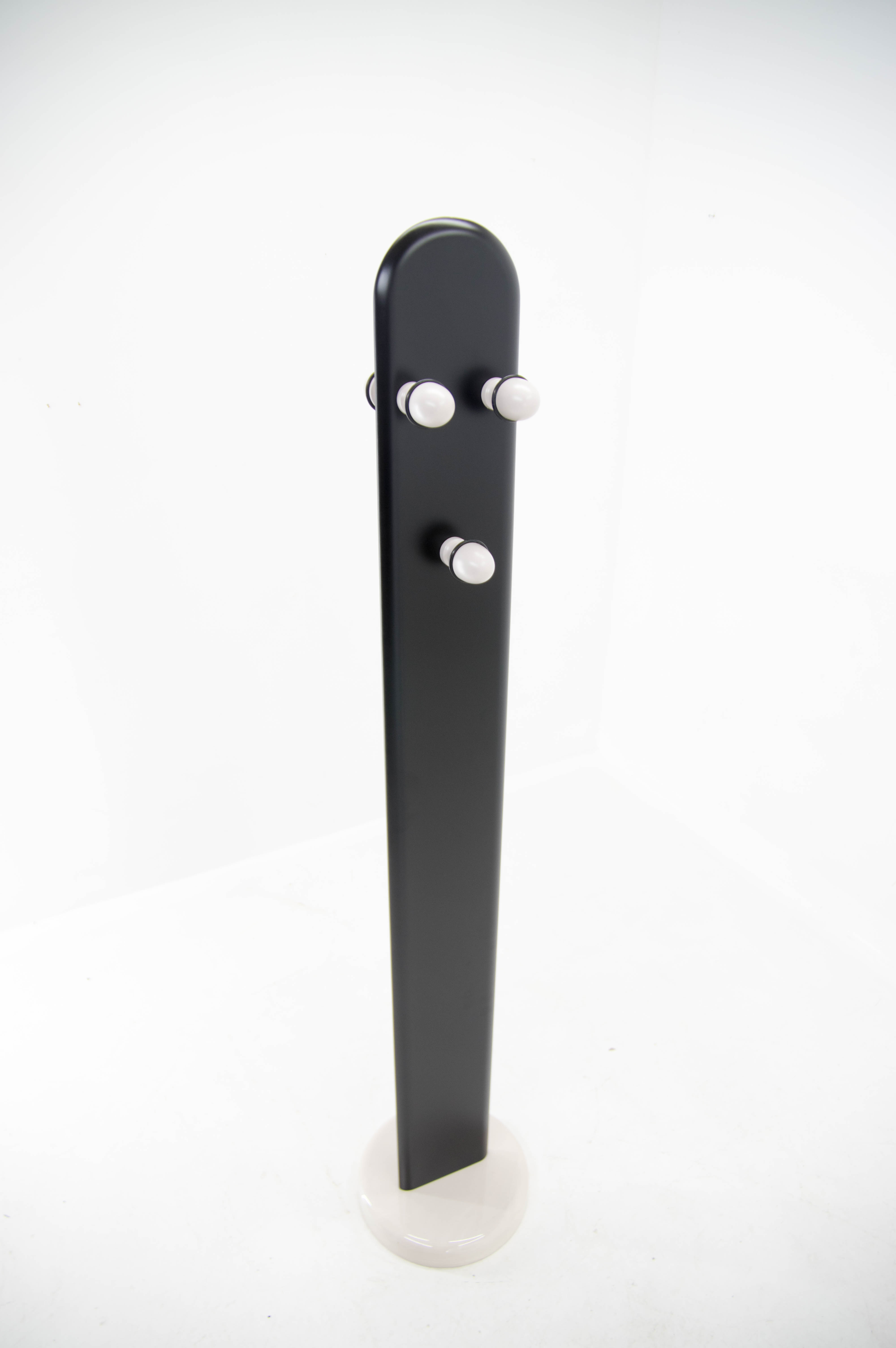 Wood and Marble Design Coat Stand, Italy, 1970s