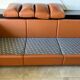 Gold leather salon by Charles Pfister for Knoll 1970