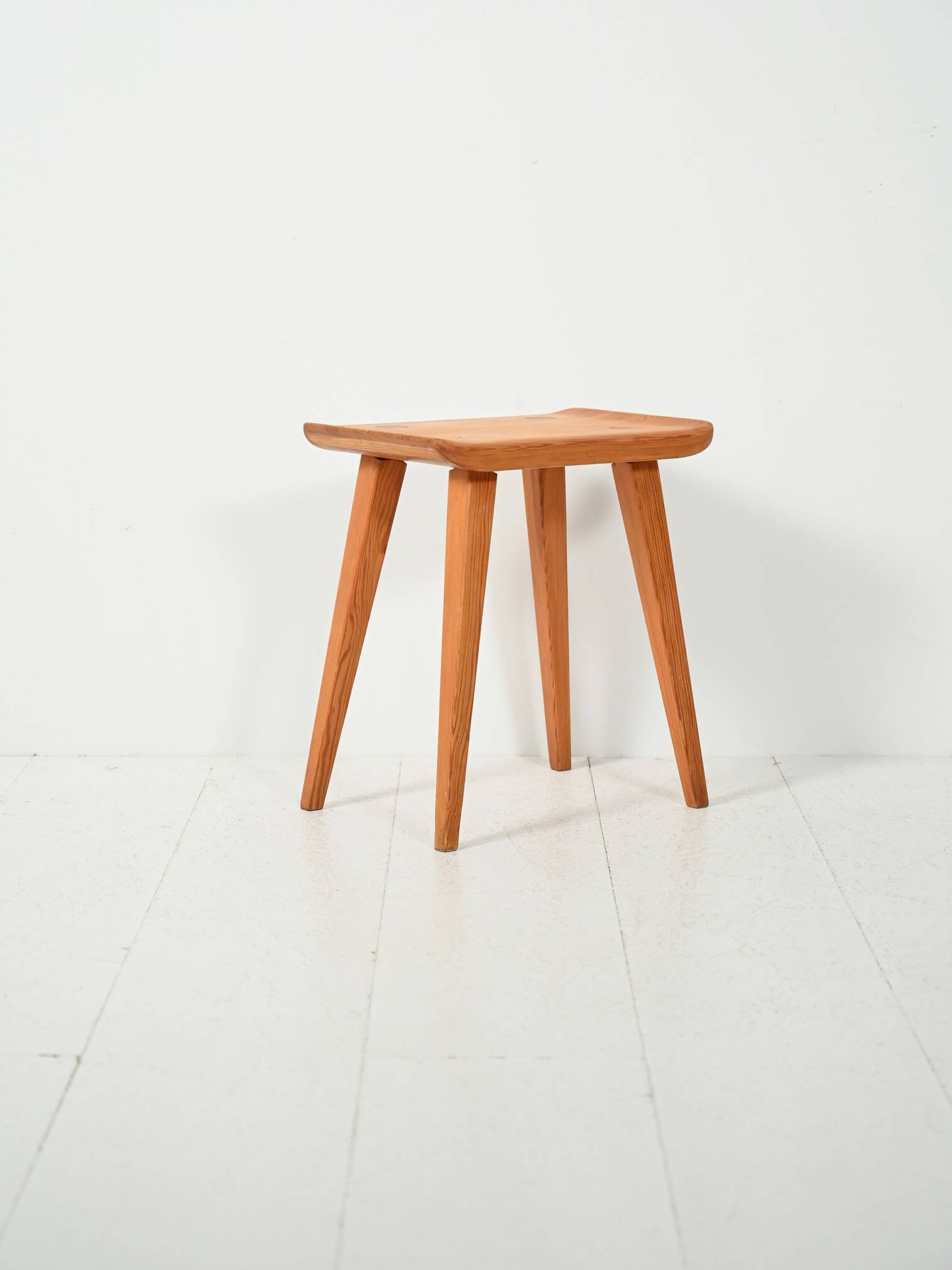 Vintage “Visingsö” pine stool by Carl Malmsten