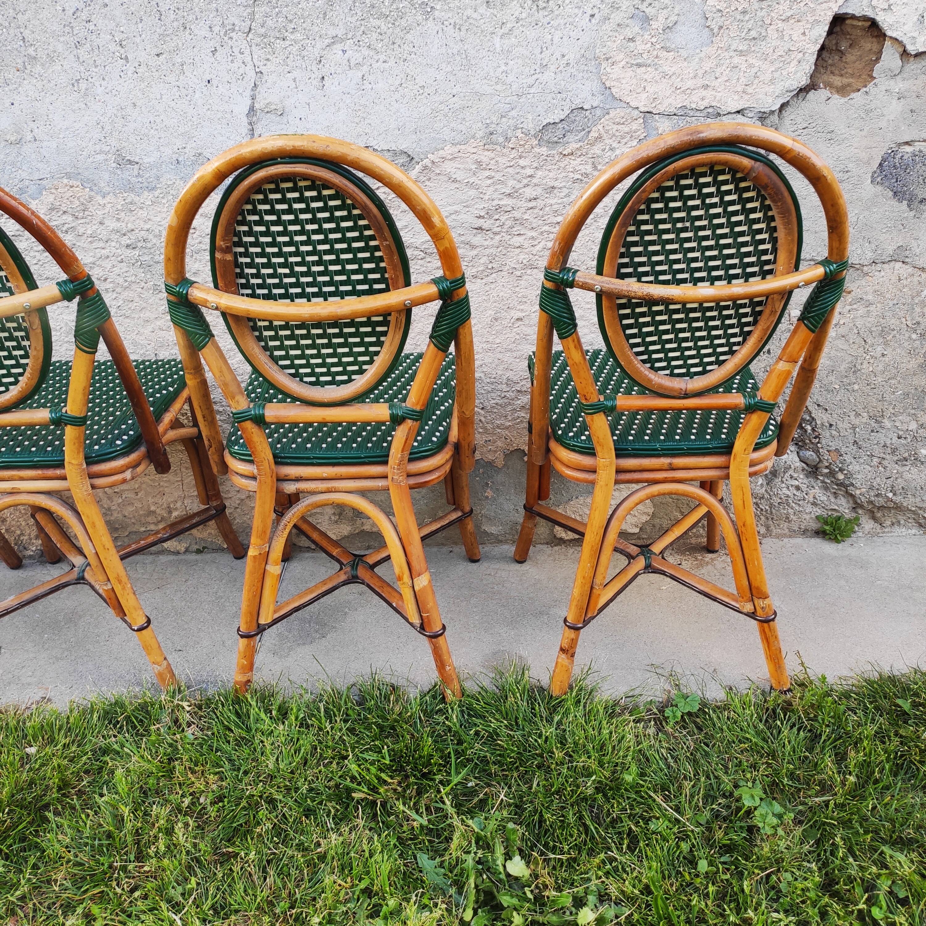 4 vintage parisian bistro chairs