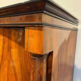 Biedermeier Armoire, Walnut Veneer, Full Columns, Austria/Vienna around 1825