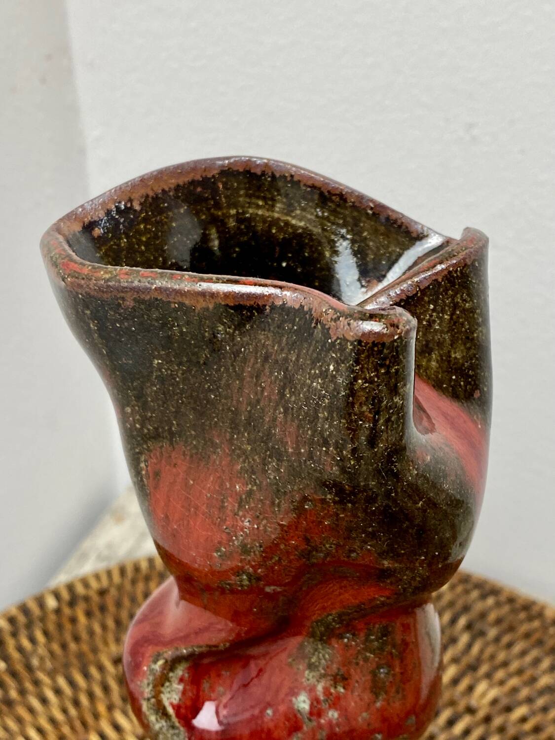 Delahay P ceramic crumpled vase
