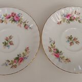 Royal Albert English porcelain set of 2 cups, saucers, and milk jug.