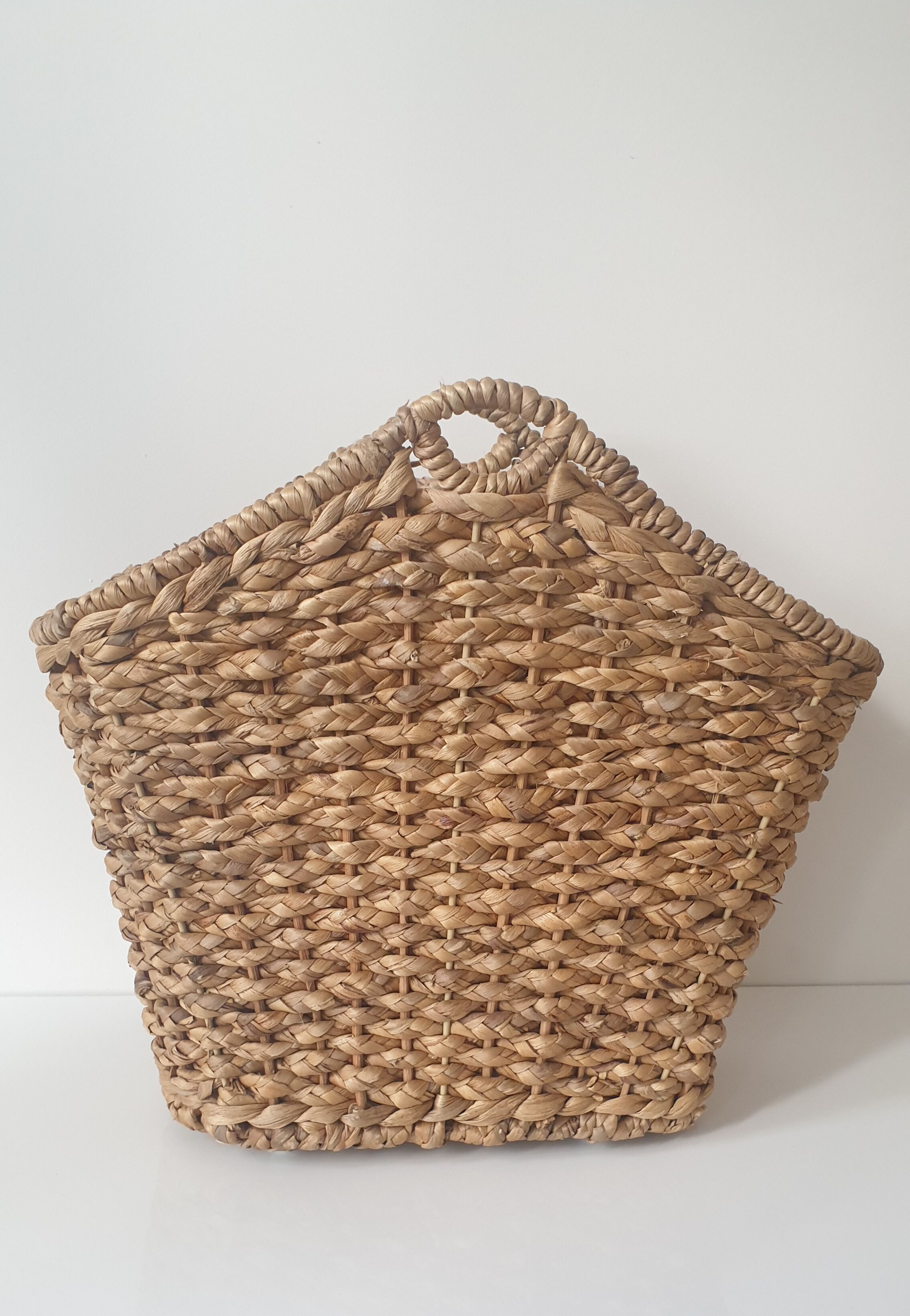 Vintage wicker magazine holder