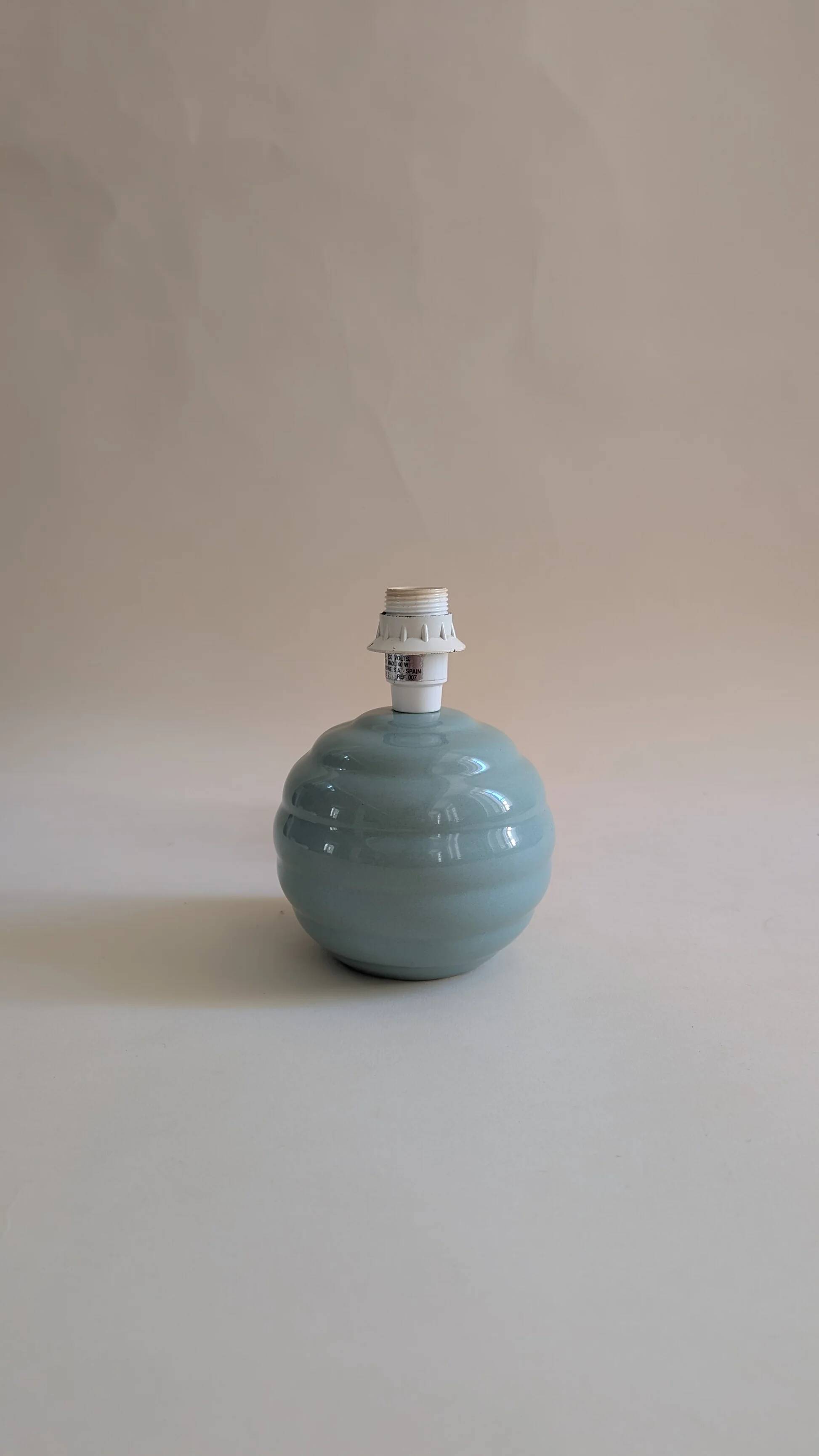 Blue ceramic lamp base