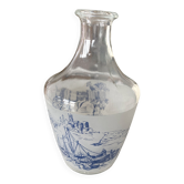 Carafe à liqueur - Modèle vintage en verre décoré style Toile de Jouy