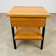 50s bedside table with wood effect, modernist