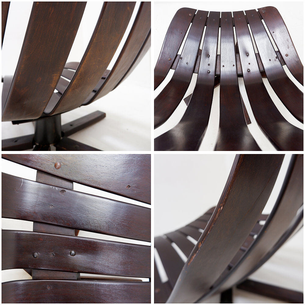 Vintage swivel armchair 1970 by Hans Brattrud for Hove Möbler
