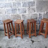 4 pine mountain style stools