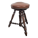 Tabouret de piano tripode en cuir marron