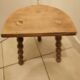 Tabouret demi lune vintage en bois massif 1
