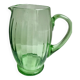 Art deco green glass pitcher / carafe 30s-40s