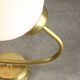 Applique murale italienne vintage en laiton et opaline