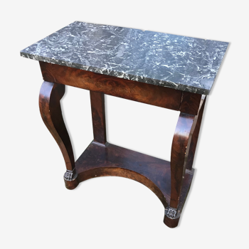 Empire-style console with marble and mahogany claws