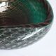 Gold flecked green bullicante and filigrana bowl, Murano 1950.