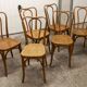 Set of 6 chairs bistro j&j kohn 1900 seat cannage