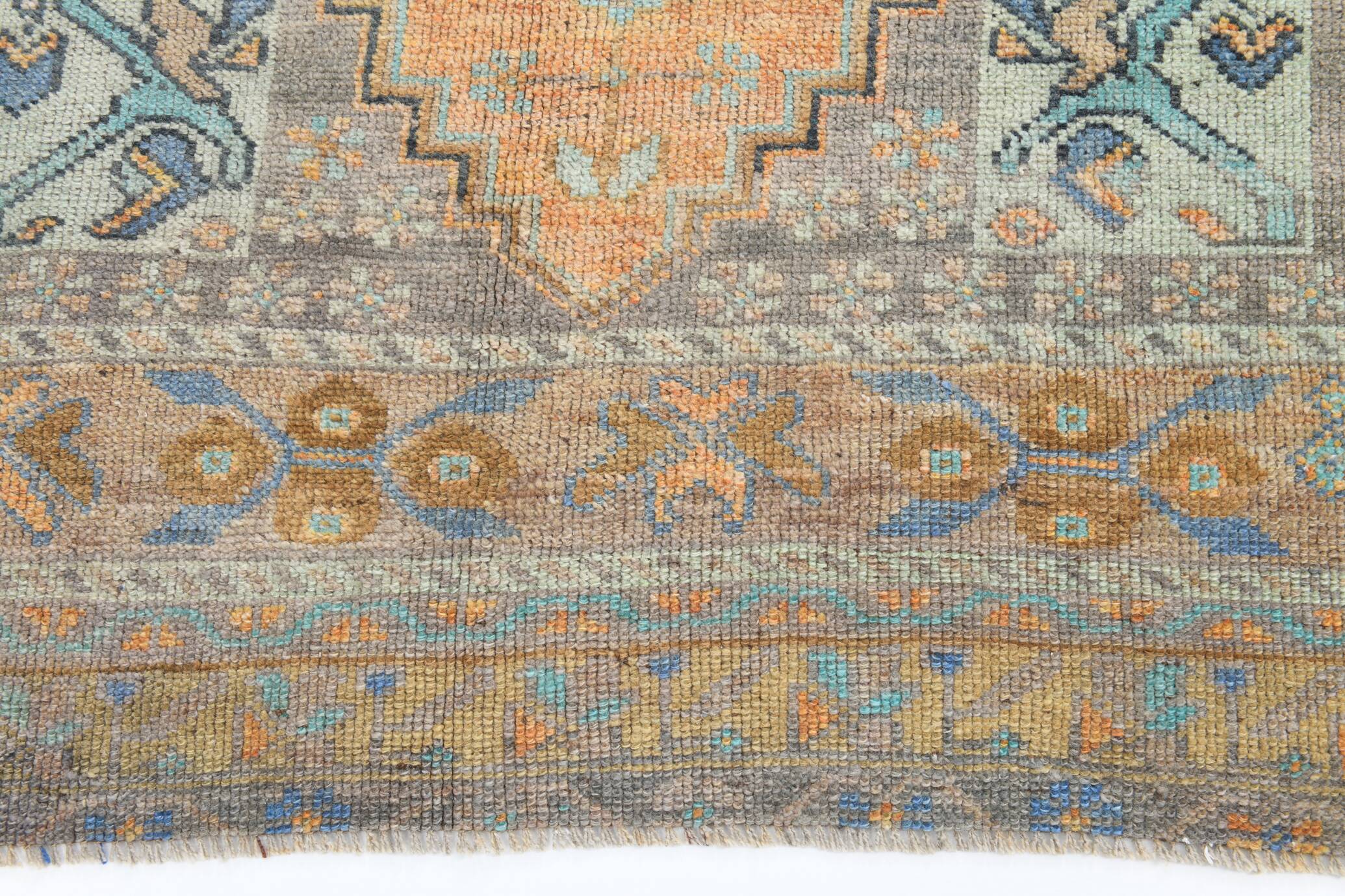 4x7 Turkish Muted Peach Retro Vintage Persian Rug, 133x213Cm