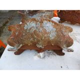 Set of 4 cast iron planters from 1900 from Charleville - Mézières, rockery style