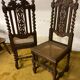 Duo de chaises bois sculpté
