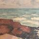 Table Oil Canvas Marine Sea Waves Lucien Vogt Painting Landscape Coast
