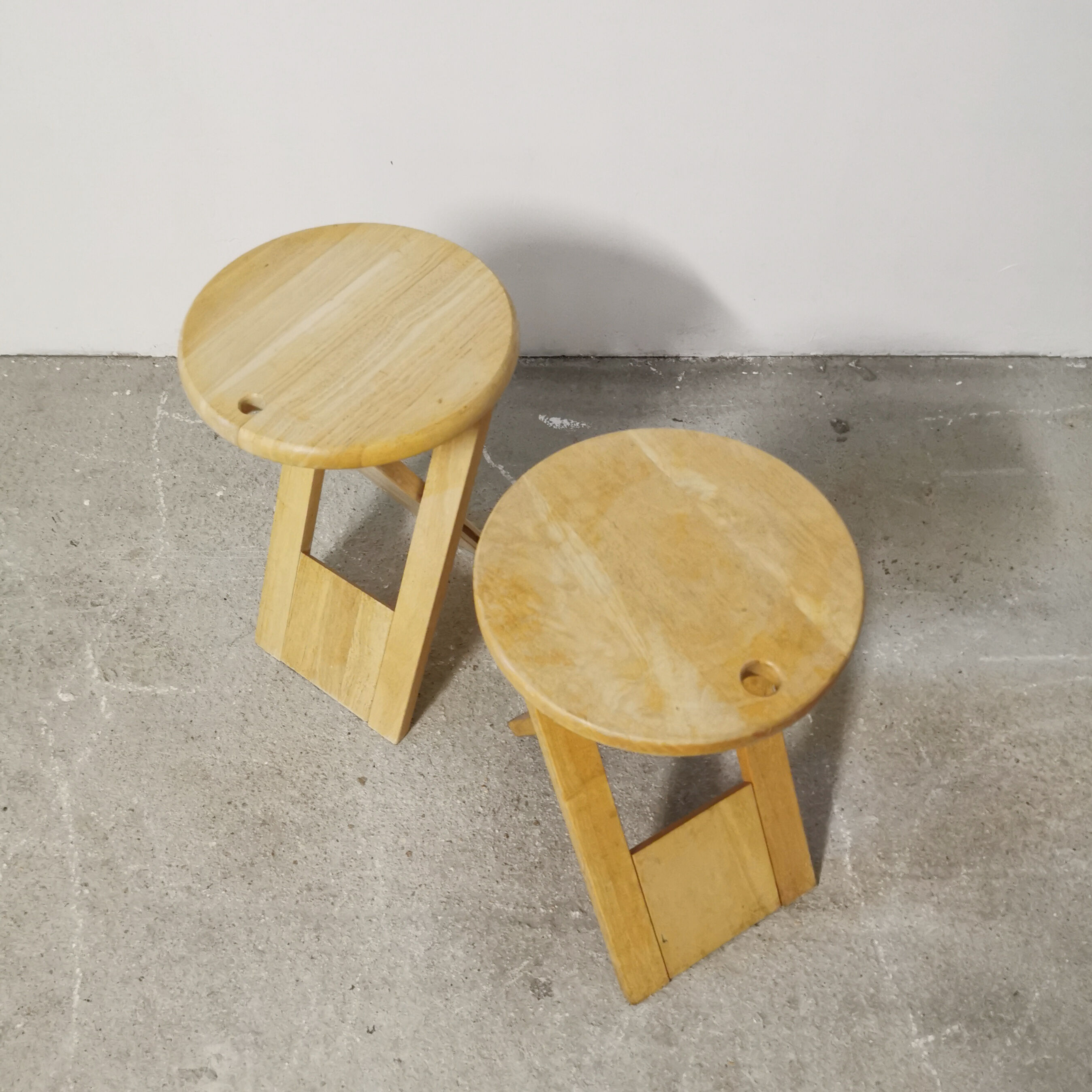 Pair of foldable stools by Adrian Reed