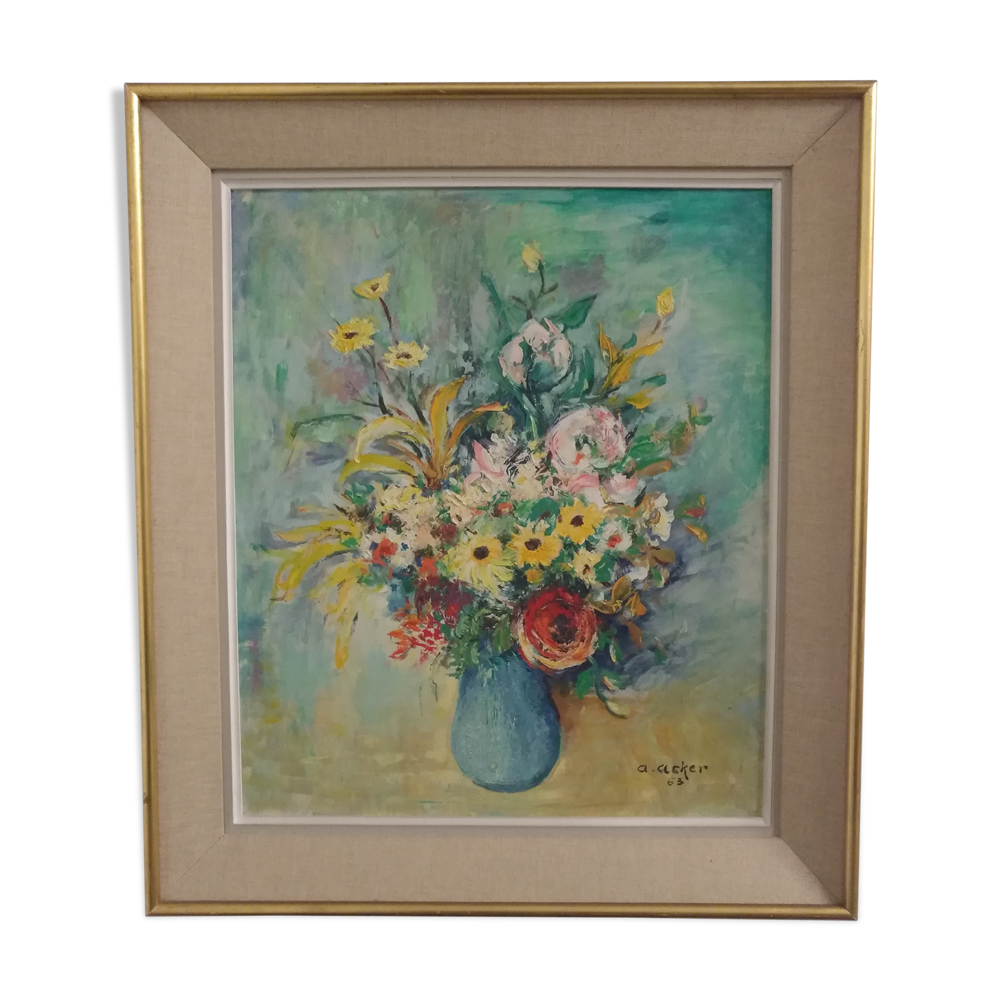 Tableau The bouquet of flowers oil painting