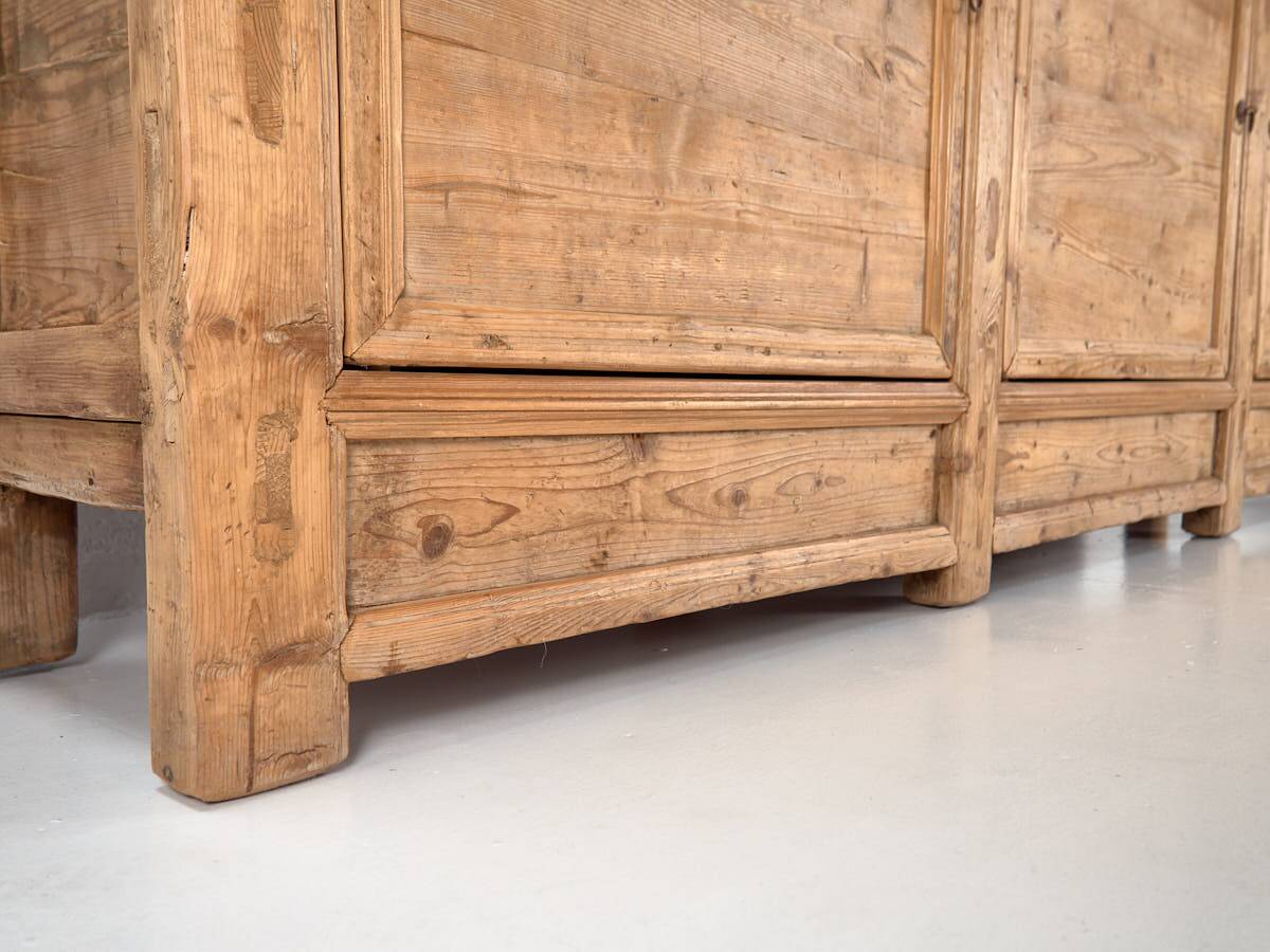Antique wooden three-door sideboard (circa 1920)
