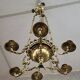Large Napoleon III period chandelier in bronze and gilt brass